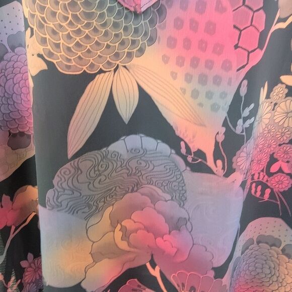 Ngoh Boutique Orginal Design Nwot floral chiffon ruffle blouse top size XL - Picture 4 of 8